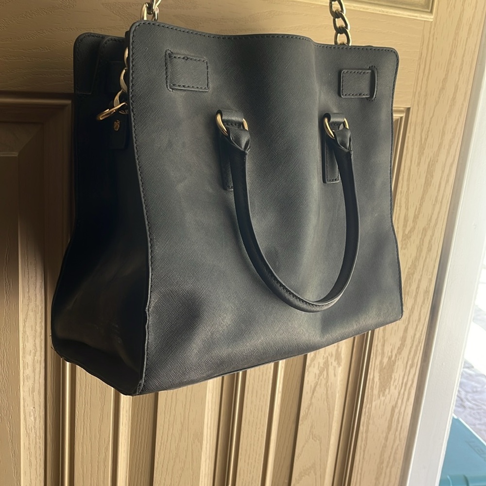 Michael Kors Black Leather Tote Bag - Picture 5 of 7